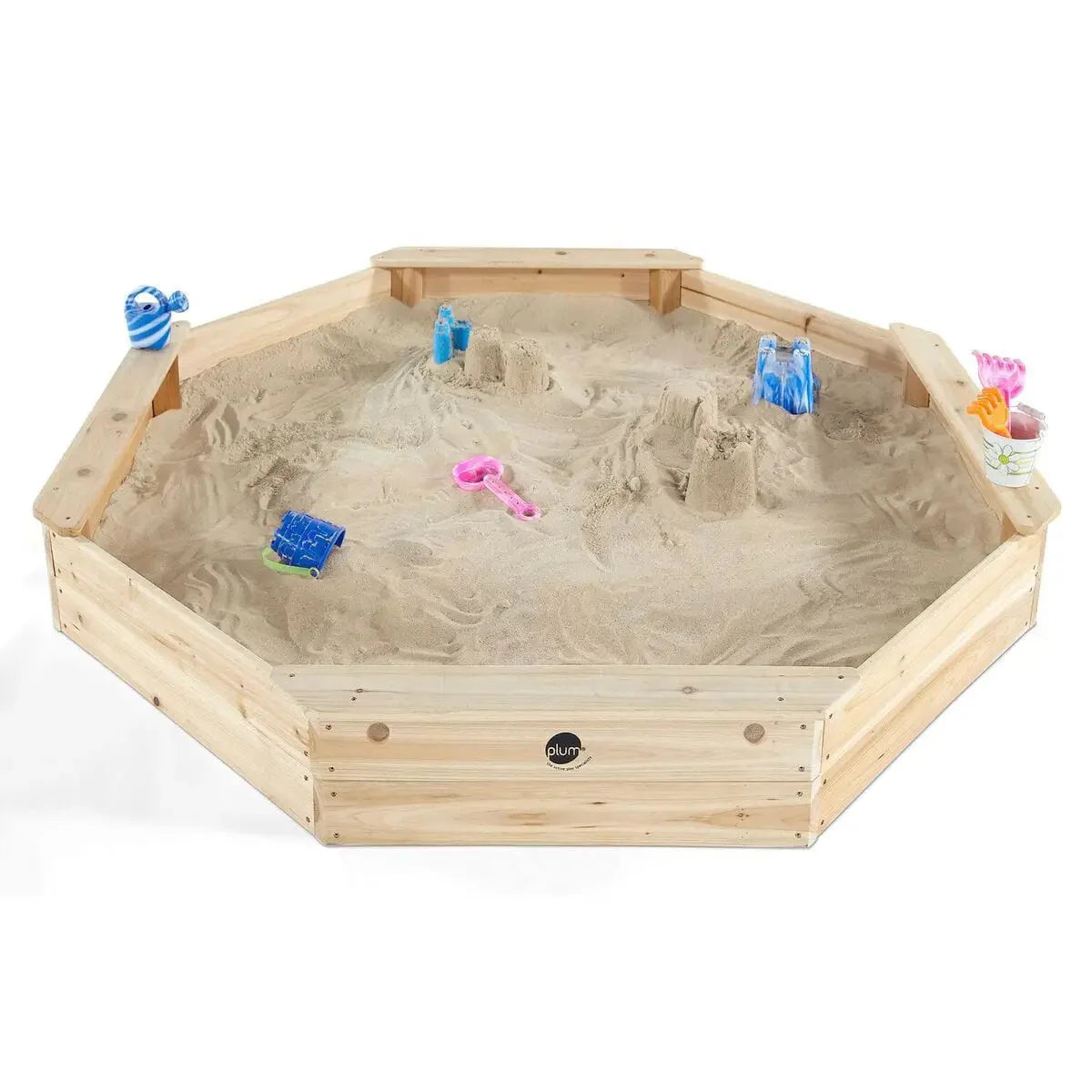 a sandpit full of sand with a white background