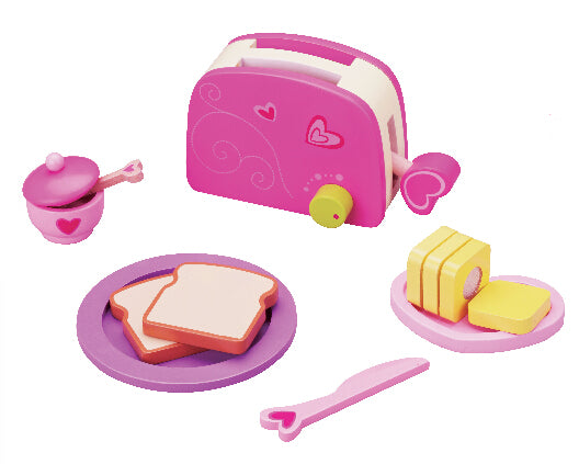 Classic World Kids Pink Toaster Set