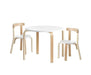 3 Piece Nordic Kids Wooden Table and Chair Set