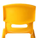 Close up image of the back of 4 Kids Plastic Chairs - yellow chair