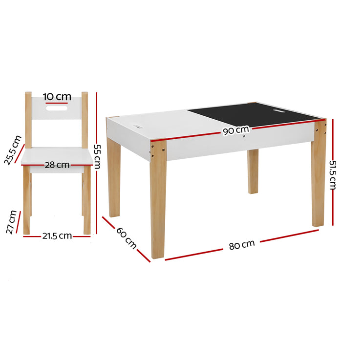 Keezi Kids Reversible and Removable Study Desk and Chair Set