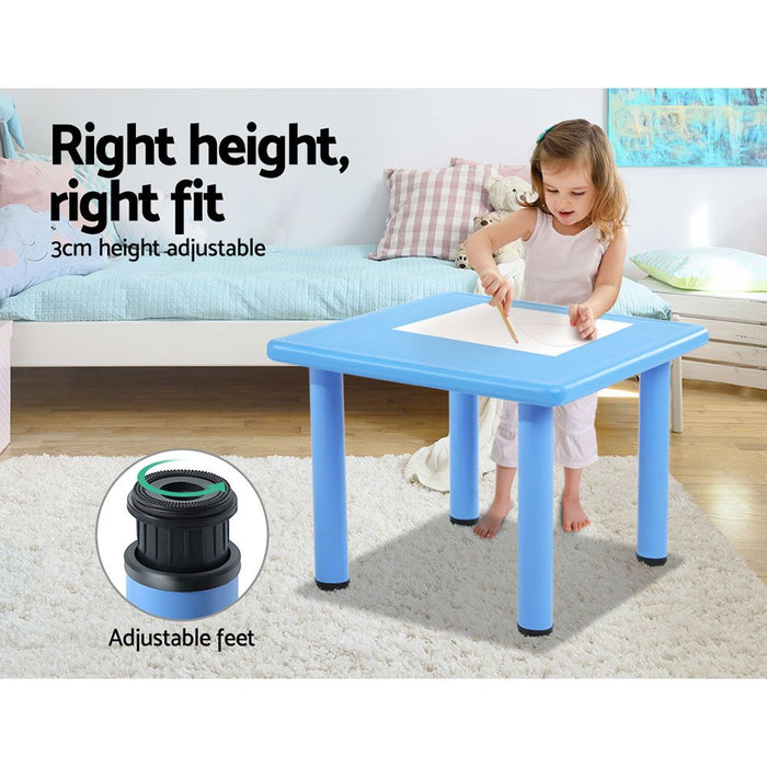 Keezi Kids Square Table and 4 Stackable Chair Set