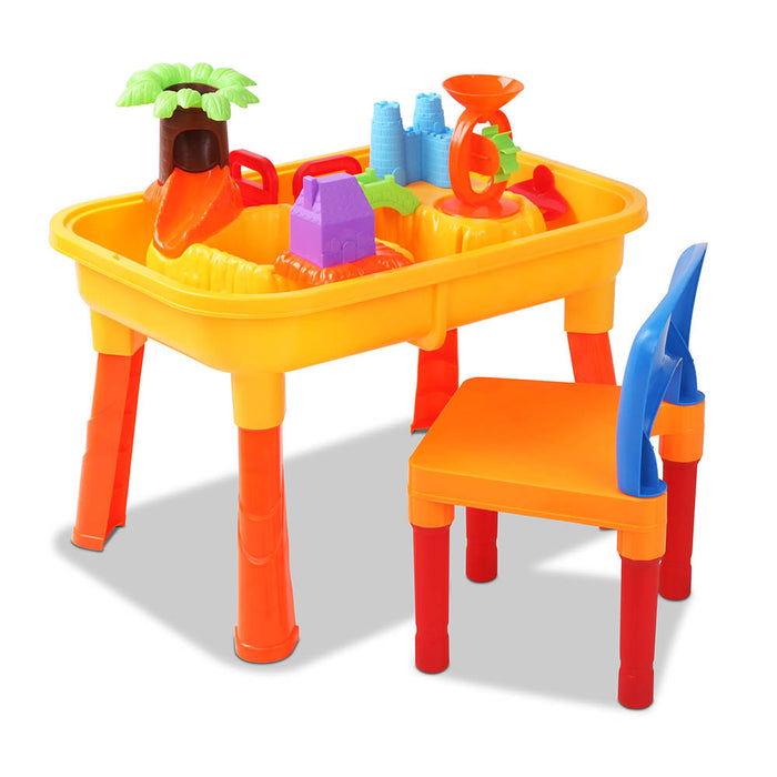 Keezi Kids Sandpit and Water Table with Chair Set