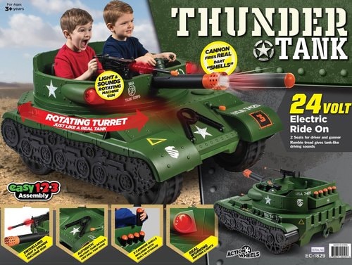 Thunder Tank Ride On - features