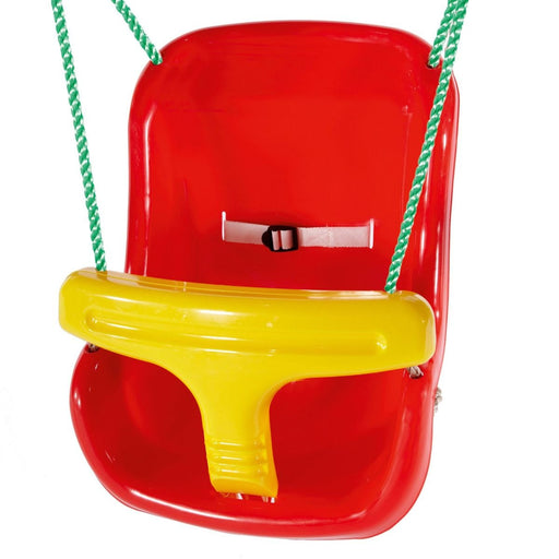 Baby and Toddler Swing Set - durable baby swing seat with high back, t-bar front and harness straps