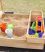 Wrangler Retractable Sandpit with toys and sand