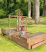 Wrangler Retractable Sandpit - kids playing in the sand and steering wheel