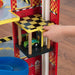 Mega Ramp Racing Set - car ramp toy in the parking garage and elevator part of the set