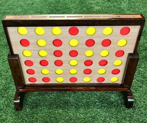 Mini Hardwood Board - 42 red and yellow discs attached