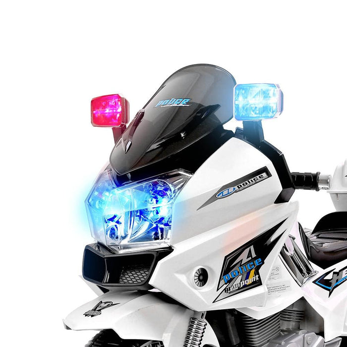 white background with the Rigo Ride On Motorbike - White