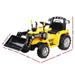 Full image of Bulldozer Kids Tractor with dimensions in white background