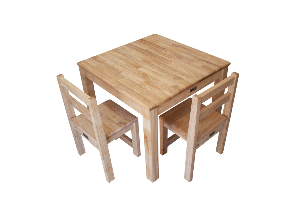 Standard Rubberwood Kids Table with 2 Standard Chairs