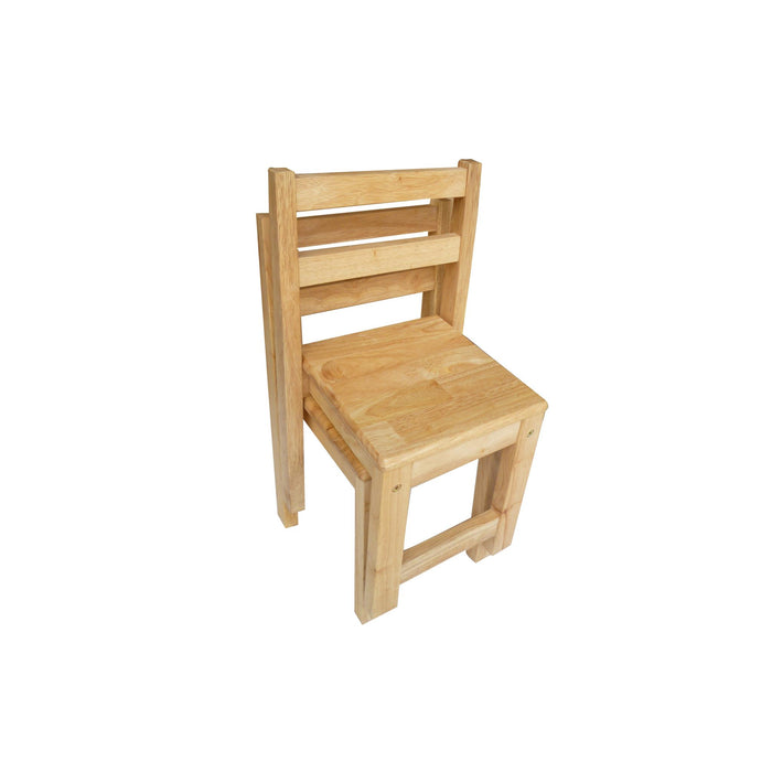 2-piece Kids Rubberwood Standard Chairs