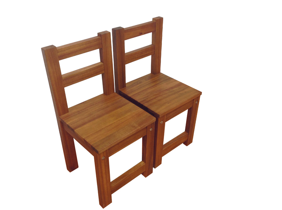 2-piece Kids Acacia Standard Chairs