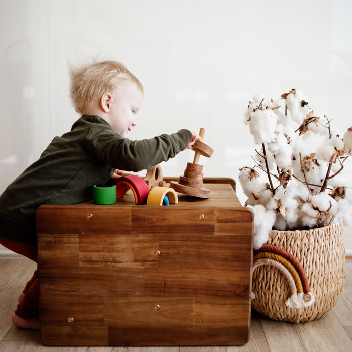 3-in-1 Wooden Toddler Chair Table