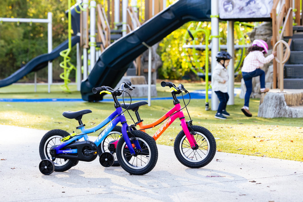 Huffy GRM 12-Inch Kids Bike both colours lifestyle