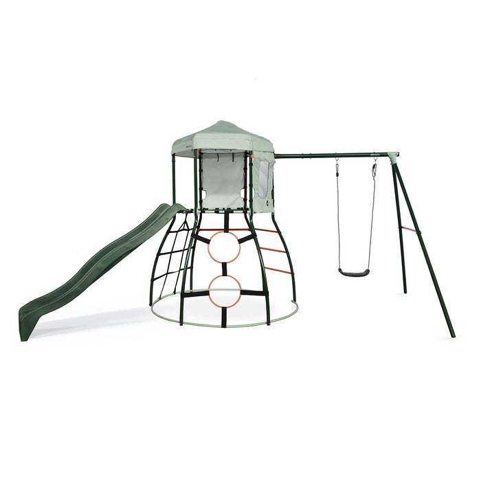 Plum Metal Climbing Dome with Slide