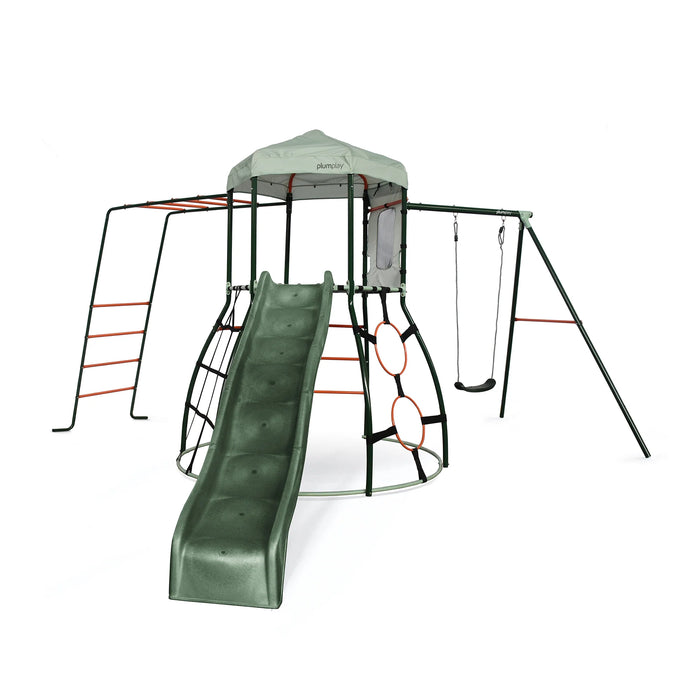 Plum Metal Climbing Dome with Slide