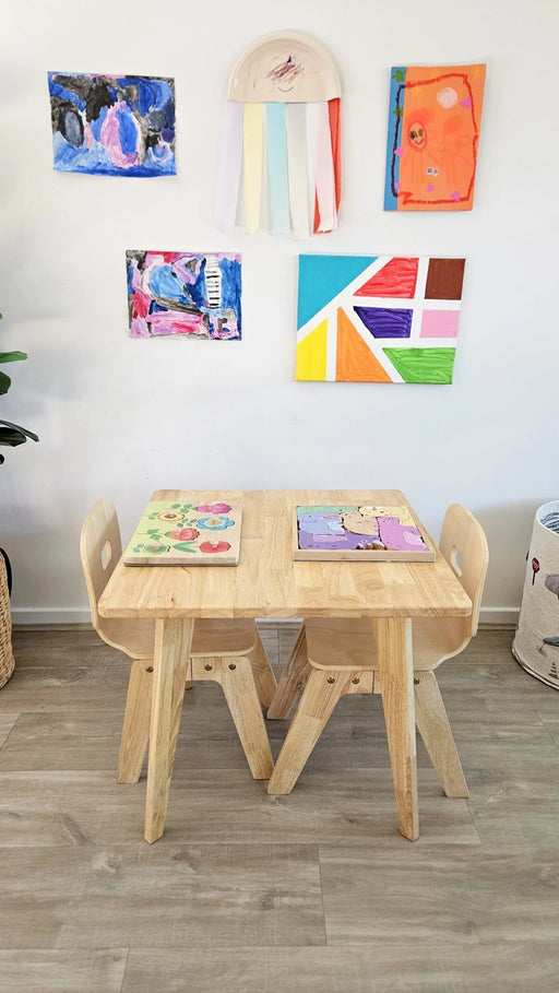 Danish Square Table and 2 Chairs lifestyle photo