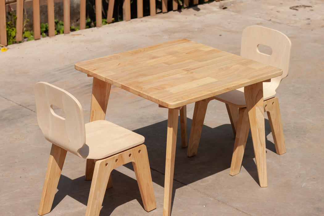 Danish Square Table and 2 Chairs