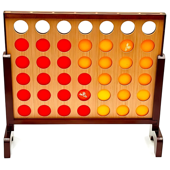 giant 110cm outdoor connect four with a white background