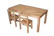 image of the 120cm Rubberwood Kids Table & Chairs with a white background