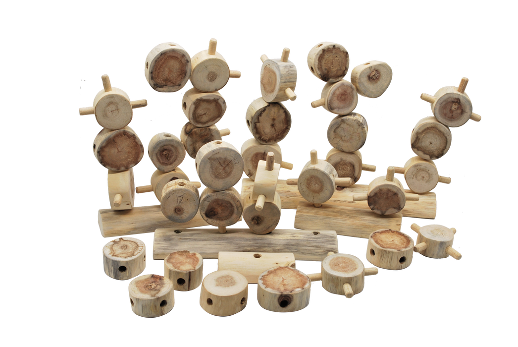 40 Pieces Wooden Construction Toy Set