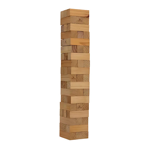 image of a 127cm giant jenga with a white background