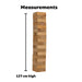 image of measurements of the 127cm giant jenga