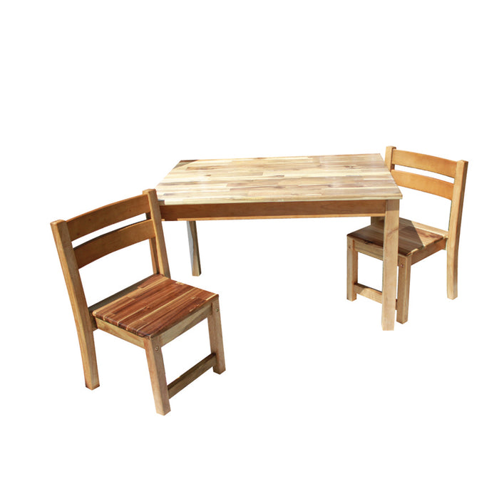 Kids Wooden Study Desk with Storage and Chairs