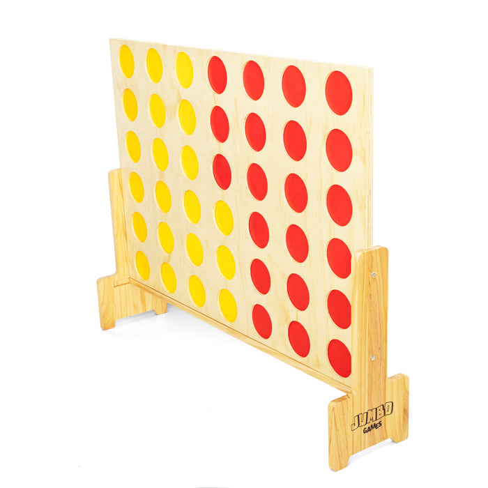 Jumbo Games Four in a Row: Giant Wooden Four-in-a-Row Game