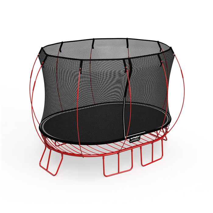 2.4m x 3.4m Medium Oval Trampoline by Springfree - Red