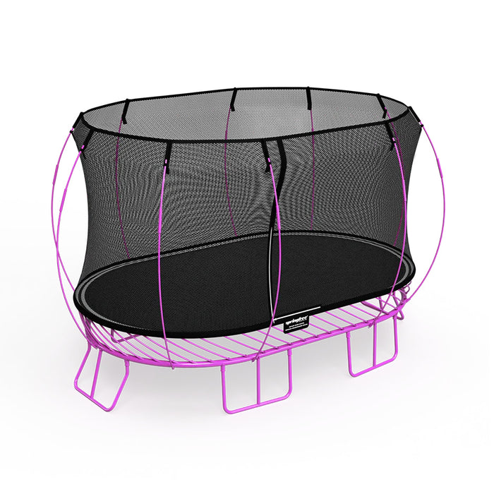 2.4m x 4m Large Oval Trampoline by Springfree - Pink