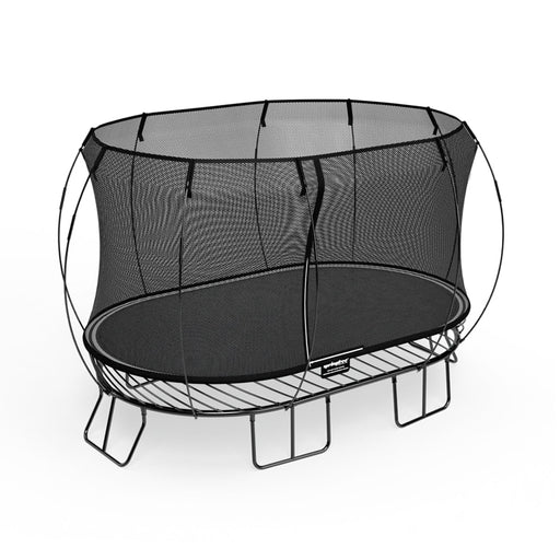 2.4m x 4m Large Oval Trampoline by Springfree - Pure Black