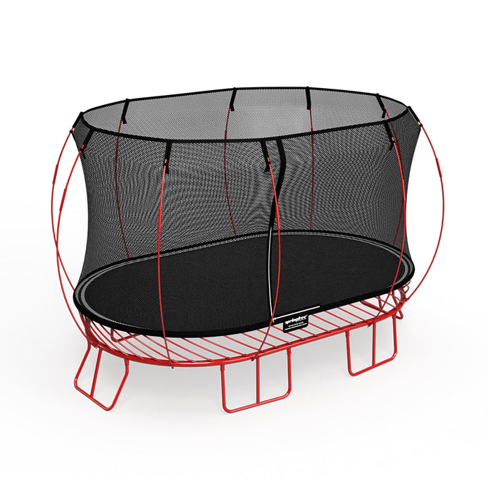 2.4m x 4m Large Oval Trampoline by Springfree - Red