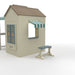 Beach House Wooden Playhouse - picnic bench
