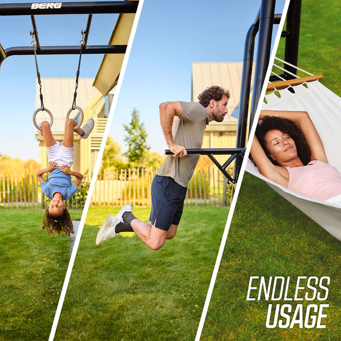 PlayBase frame from BERG for outdoor play at home