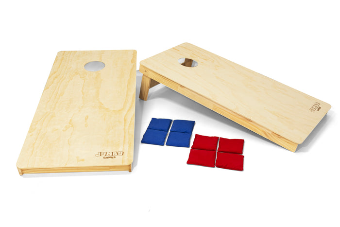 Cornhole Pro reinforced frame with leg brace and cross support