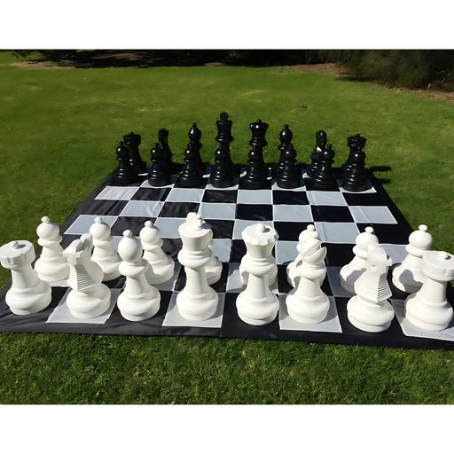 giant outdoor chess board outside on grass