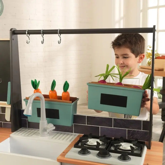 KidKraft Modern Farmhouse Kids Kitchen with Accessories