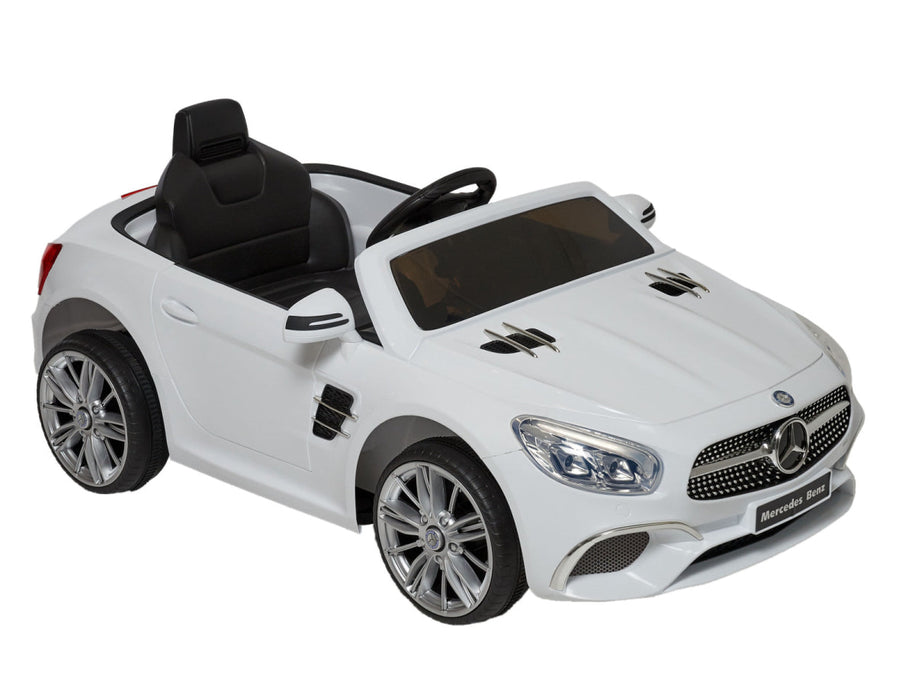 6 Volt Mercedes Benz SL400 Kids Car - White - Kids Ride on Car