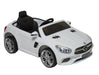 6 Volt Mercedes Benz SL400 Kids Car - White - Kids Ride on Car