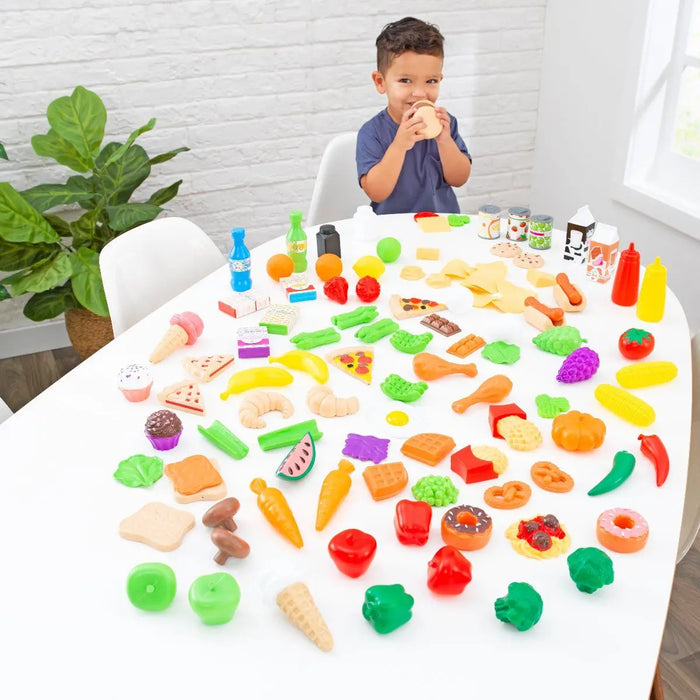 KidKraft 115-Pieces Pretend Play Food Sets
