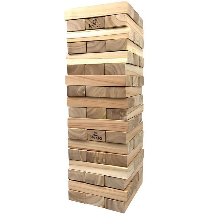 front photo of the 63cm wooden giant jenga  white background