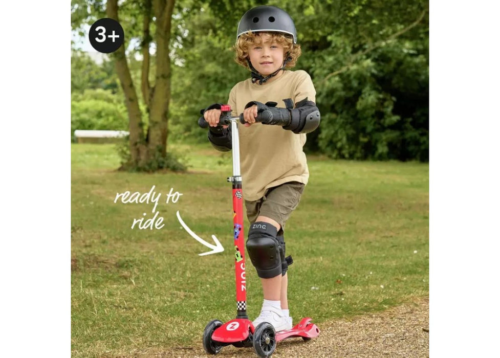 Zinc Explorer Tri Scooter Racecar in use