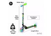 Zinc Twister Inline Folding Scooter Blue/Green angle