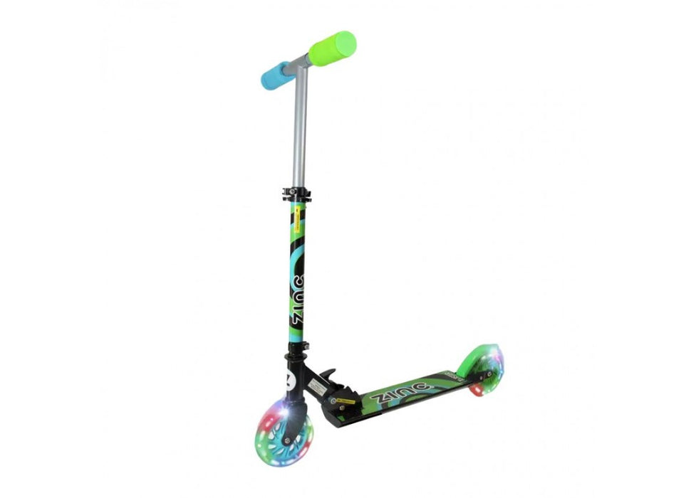 Zinc Twister Inline Folding Scooter Blue/Green