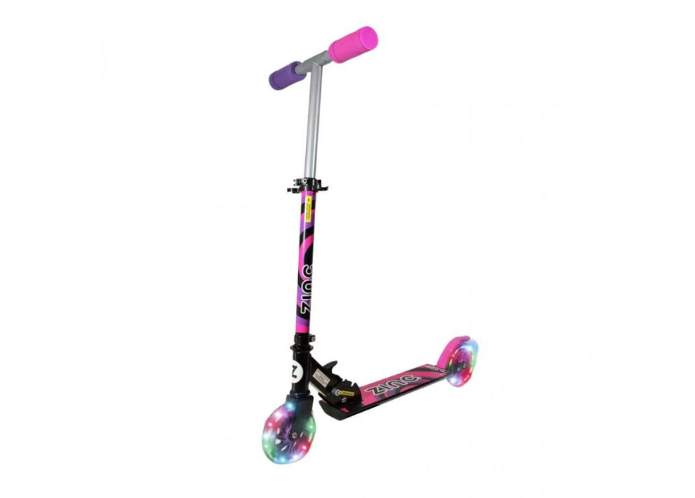 Zinc Twister Inline Folding Scooter Pink/Purple