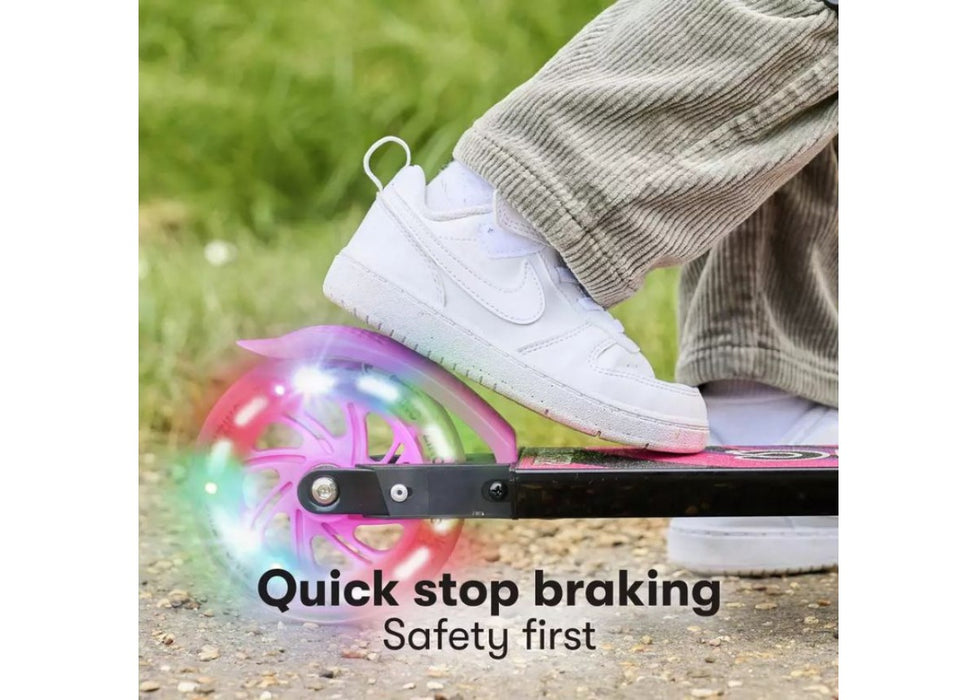 Zinc Twister Inline Folding Scooter Pink/Purple angle