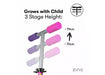 Zinc Twister Inline Folding Scooter Pink/Purple footbrake